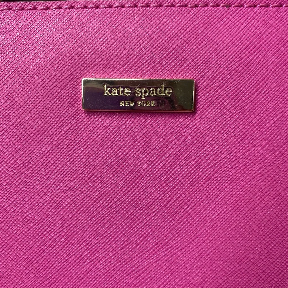 Kate Spade Handbag Hot Pink Satchel‎ Leather Tote Purse Shoulder bag 11x19x6